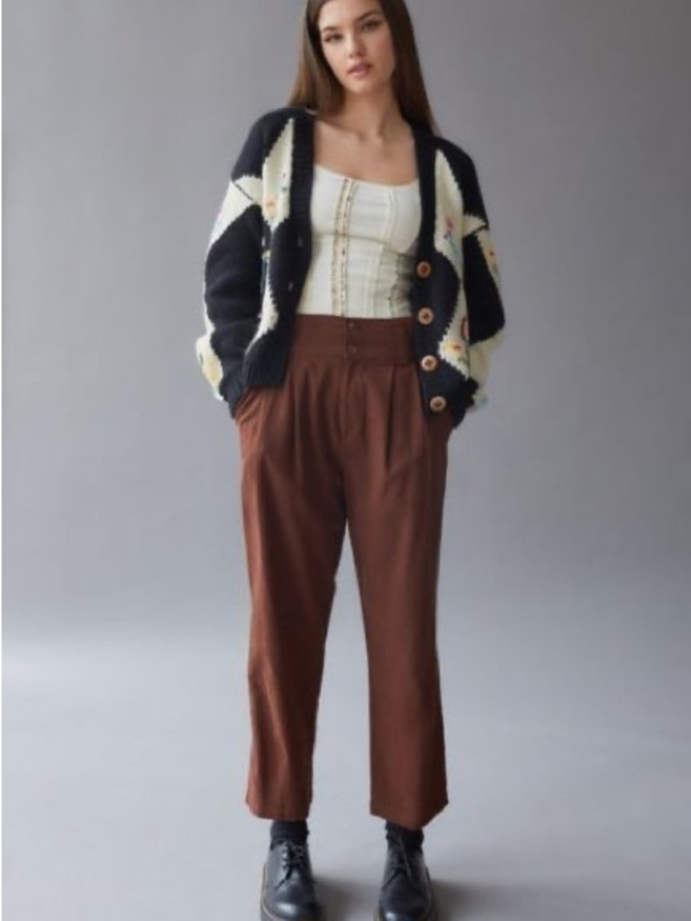 UO Sloane Linen Tapered Pant - size small